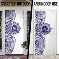 Tonga Queen Salote College 100th Years Door Cover White Tonga Kupesi Uniquely Pacific Art - Polynesian Pride