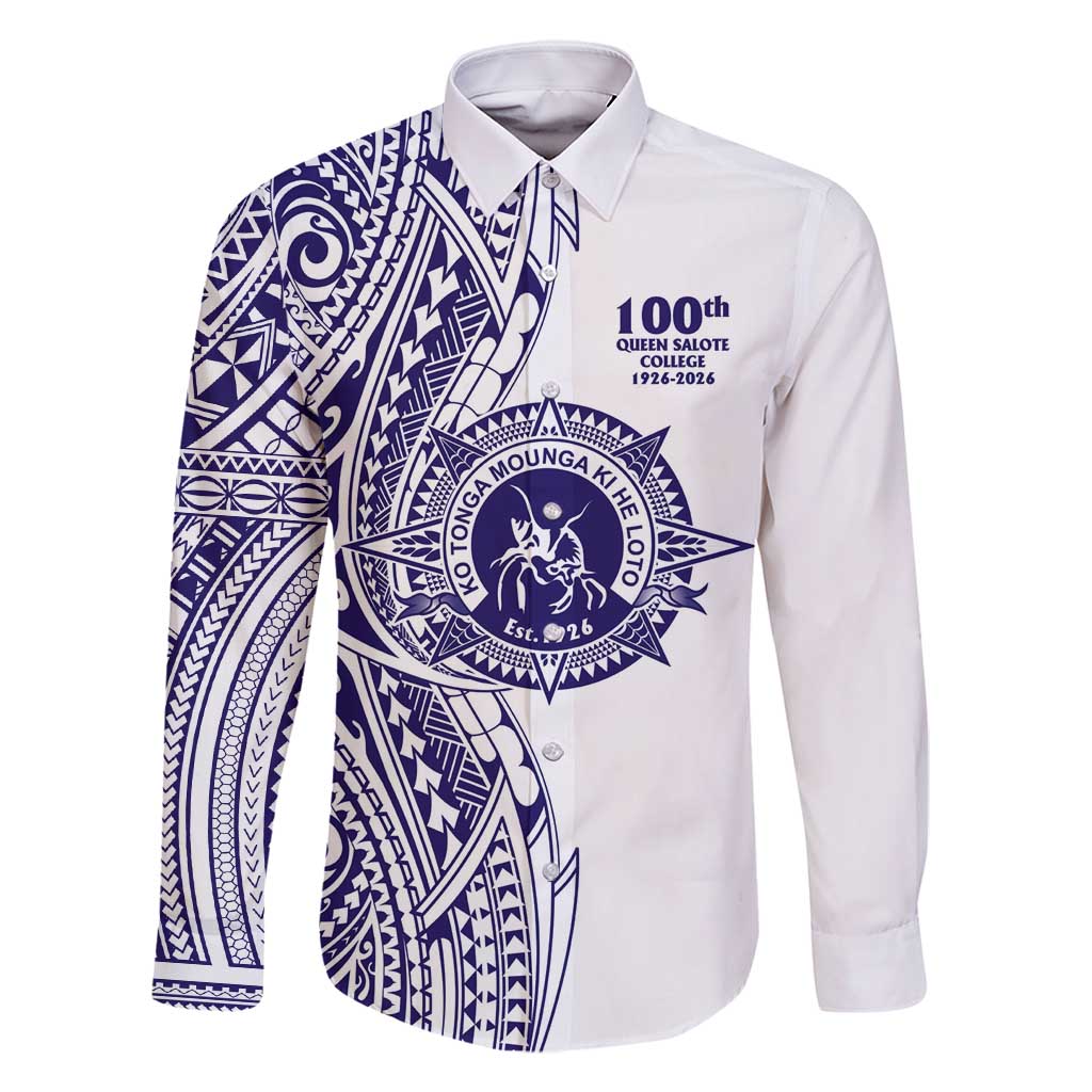 Tonga Queen Salote College 100th Years Family Matching Long Sleeve Bodycon Dress and Hawaiian Shirt White Tonga Kupesi Uniquely Pacific Art - Polynesian Pride
