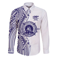 Tonga Queen Salote College 100th Years Family Matching Mermaid Dress and Hawaiian Shirt White Tonga Kupesi Uniquely Pacific Art - Polynesian Pride