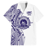 Tonga Queen Salote College 100th Years Family Matching Puletasi and Hawaiian Shirt White Tonga Kupesi Uniquely Pacific Art - Polynesian Pride