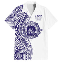Tonga Queen Salote College 100th Years Family Matching Tank Maxi Dress and Hawaiian Shirt White Tonga Kupesi Uniquely Pacific Art - Polynesian Pride