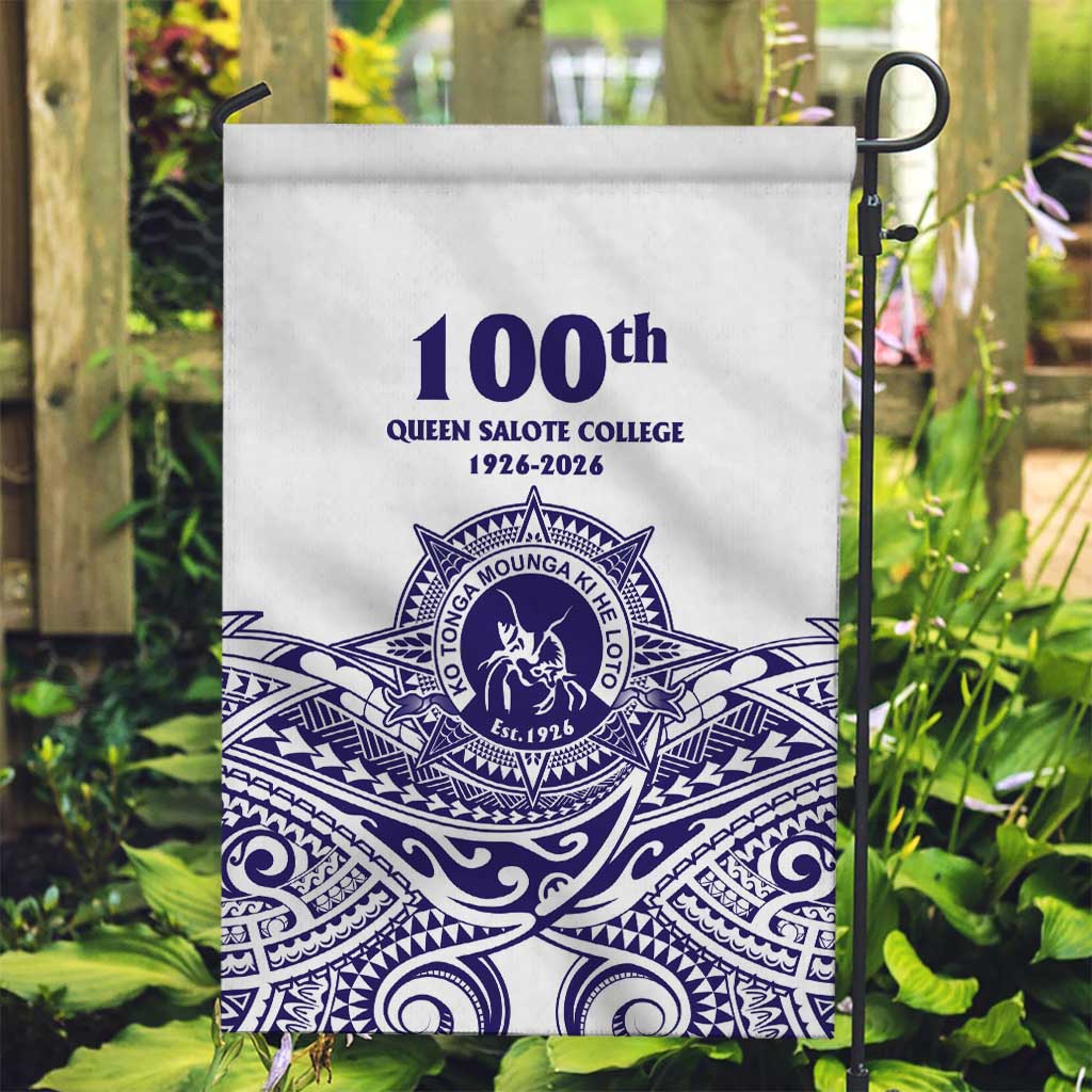 Tonga Queen Salote College 100th Years Garden Flag White Tonga Kupesi Uniquely Pacific Art - Polynesian Pride