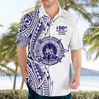 Tonga Queen Salote College 100th Years Hawaiian Shirt White Tonga Kupesi Uniquely Pacific Art - Polynesian Pride