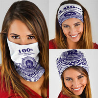 Tonga Queen Salote College 100th Years Neck Gaiter White Tonga Kupesi Uniquely Pacific Art - Polynesian Pride