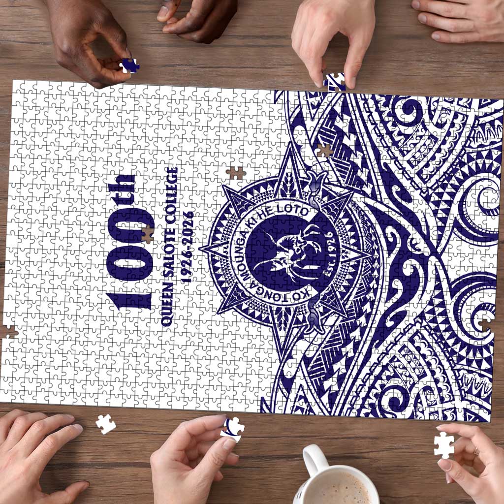 Tonga Queen Salote College 100th Years Puzzle White Tonga Kupesi Uniquely Pacific Art - Polynesian Pride