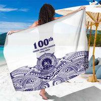 Tonga Queen Salote College 100th Years Sarong White Tonga Kupesi Uniquely Pacific Art - Polynesian Pride