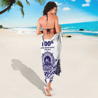 Tonga Queen Salote College 100th Years Sarong White Tonga Kupesi Uniquely Pacific Art - Polynesian Pride