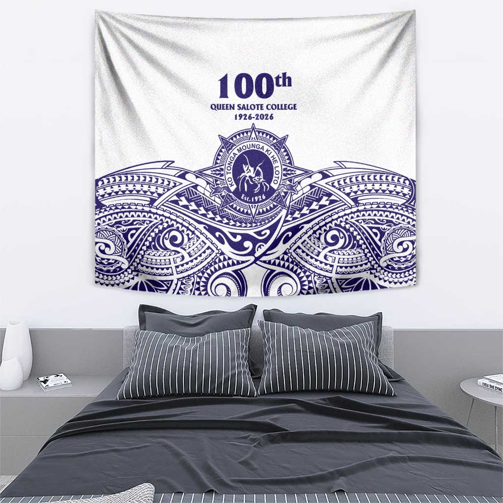 Tonga Queen Salote College 100th Years Tapestry White Tonga Kupesi Uniquely Pacific Art - Polynesian Pride