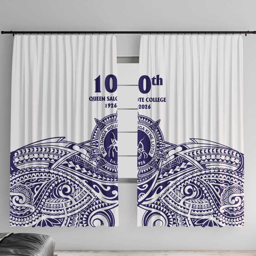 Tonga Queen Salote College 100th Years Window Curtain White Tonga Kupesi Uniquely Pacific Art - Polynesian Pride