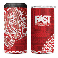 Samoa FAST 4 in 1 Can Cooler Tumbler Samoan Motif Patterns - Polynesian Pride