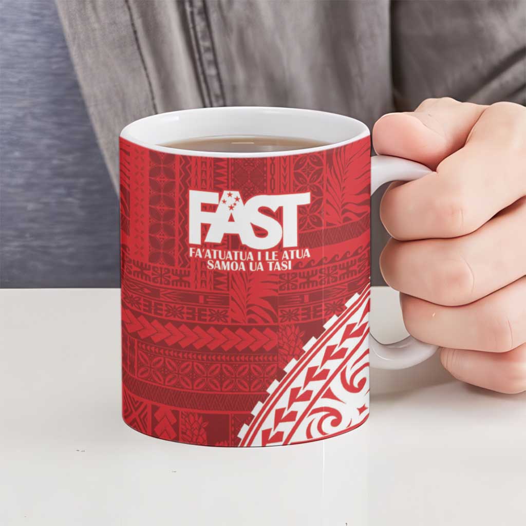 Samoa FAST Ceramic Mug Samoan Motif Patterns - Polynesian Pride