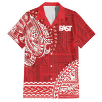 Samoa FAST Family Matching Off Shoulder Maxi Dress and Hawaiian Shirt Samoan Motif Patterns - Polynesian Pride