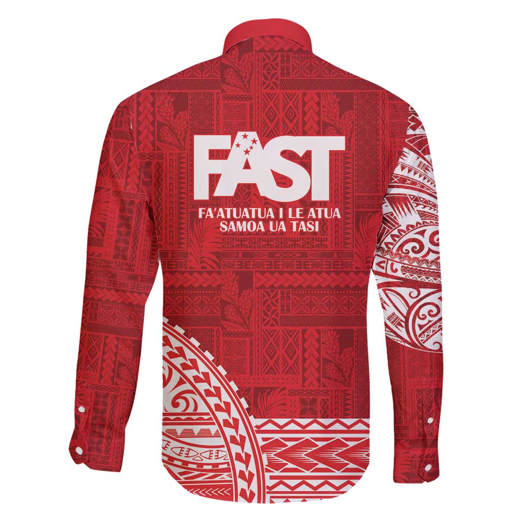 Samoa FAST Family Matching Short Sleeve Bodycon Dress and Hawaiian Shirt Samoan Motif Patterns - Polynesian Pride