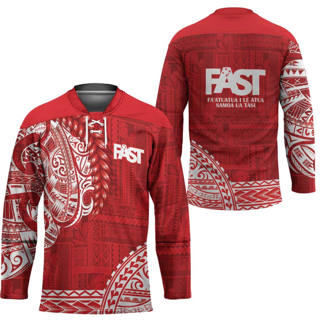 Samoa FAST Hockey Jersey Samoan Motif Patterns - Polynesian Pride