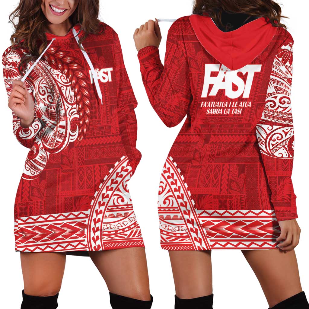 Samoa FAST Hoodie Dress Samoan Motif Patterns - Polynesian Pride