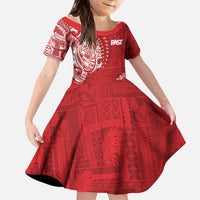 Samoa FAST Kid Short Sleeve Dress Samoan Motif Patterns - Polynesian Pride