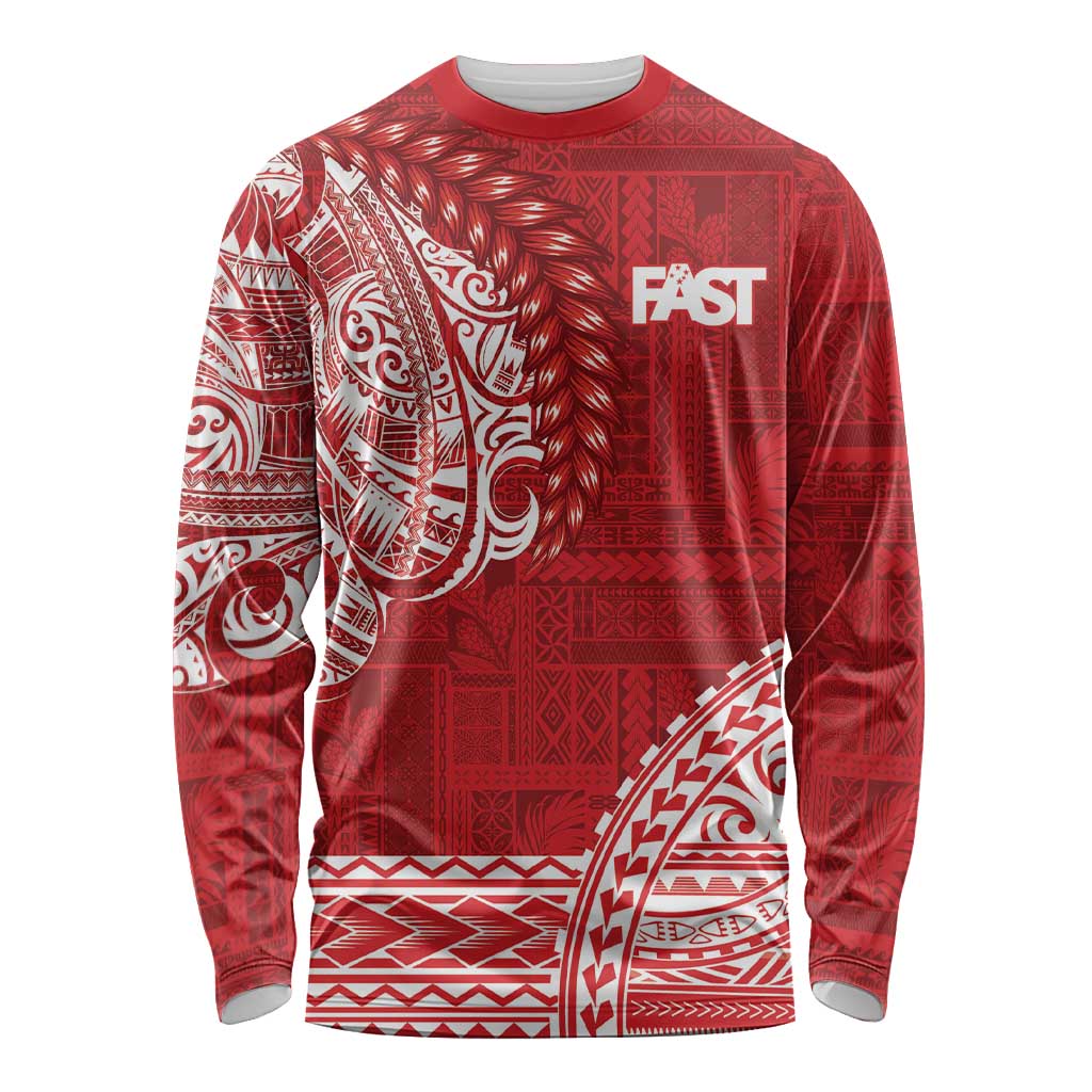 Samoa FAST Long Sleeve Shirt Samoan Motif Patterns - Polynesian Pride