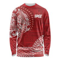 Samoa FAST Long Sleeve Shirt Samoan Motif Patterns - Polynesian Pride