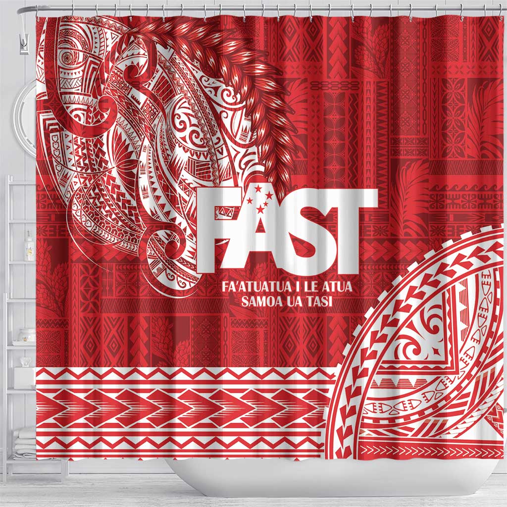 Samoa FAST Shower Curtain Samoan Motif Patterns - Polynesian Pride