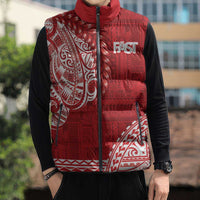 Samoa FAST Sleeveless Puffer Jacket Samoan Motif Patterns - Polynesian Pride