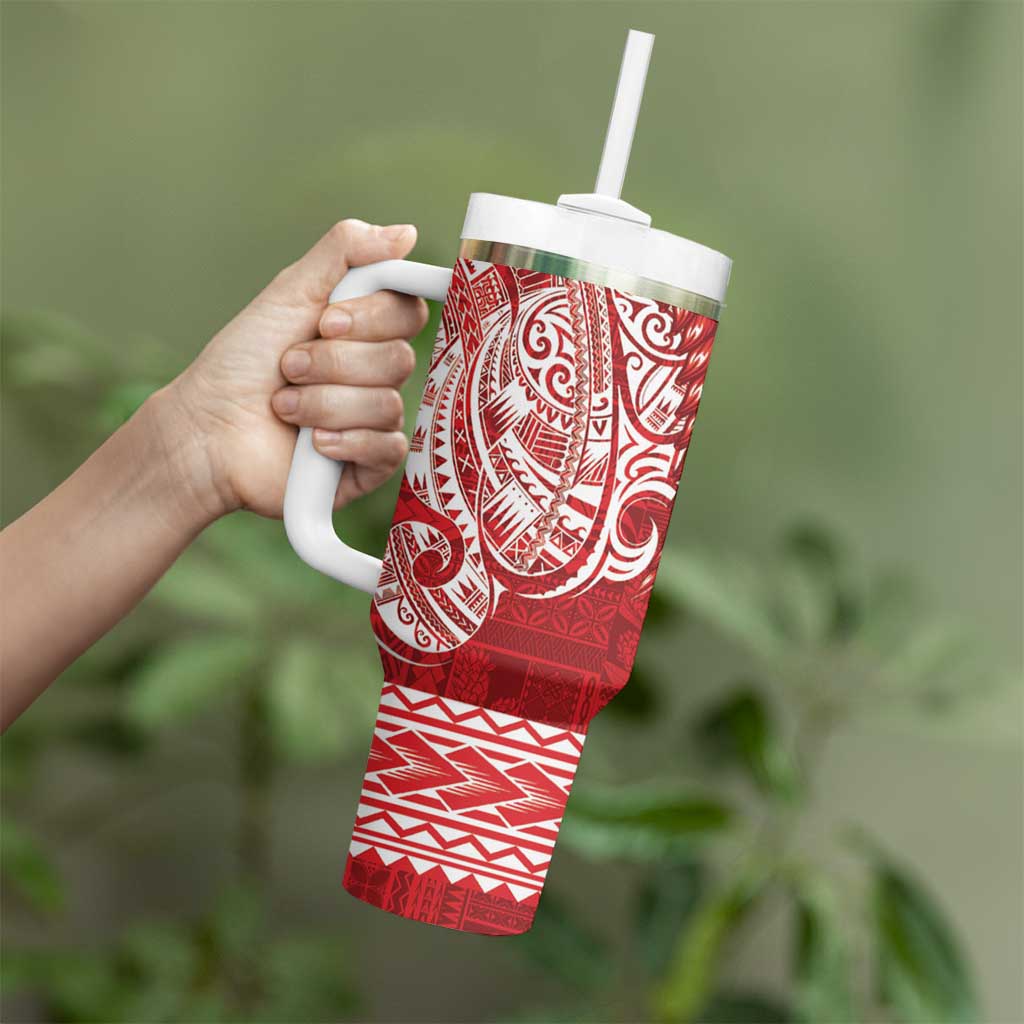 Samoa FAST Tumbler With Handle Samoan Motif Patterns - Polynesian Pride