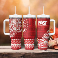 Samoa FAST Tumbler With Handle Samoan Motif Patterns - Polynesian Pride