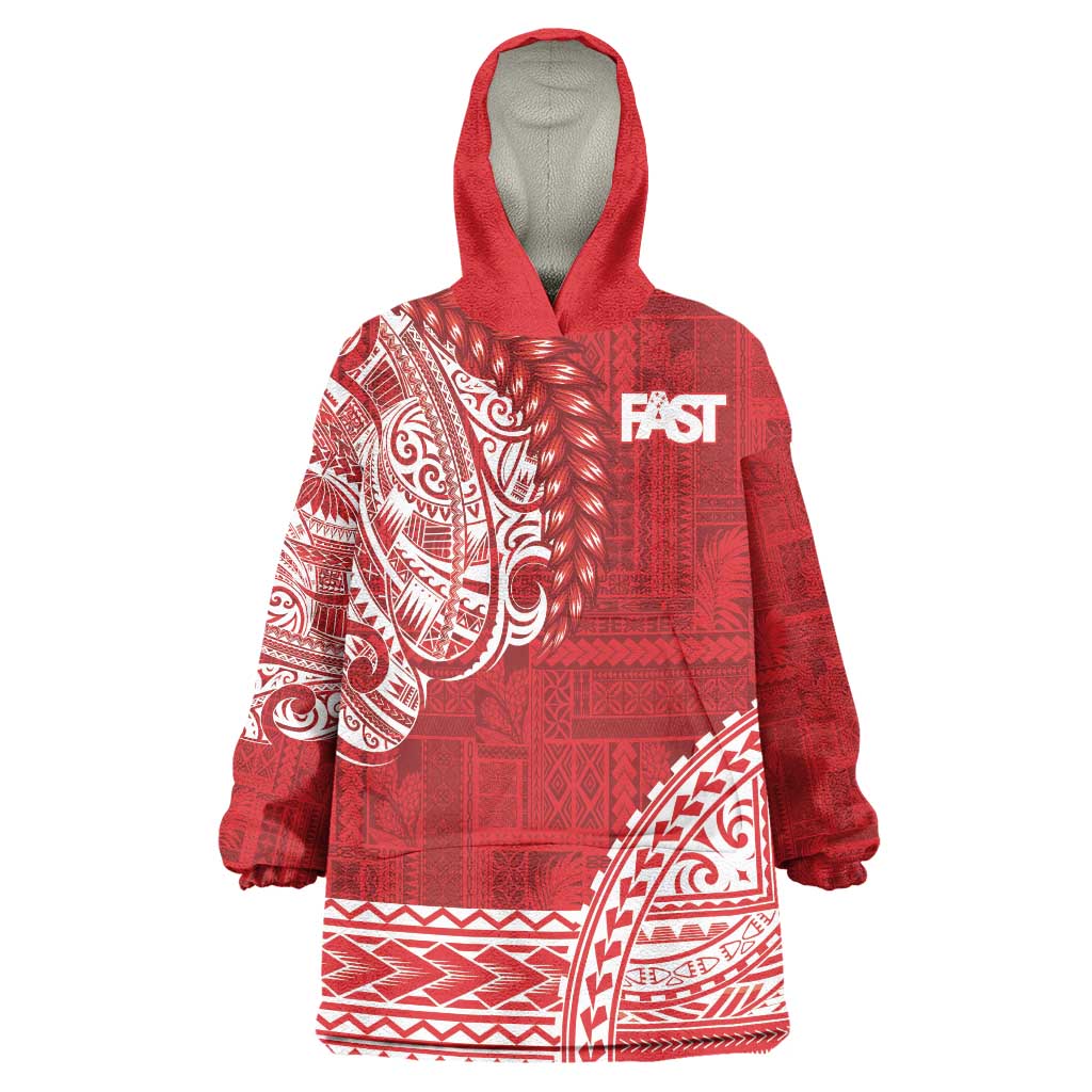 Samoa FAST Wearable Blanket Hoodie Samoan Motif Patterns - Polynesian Pride