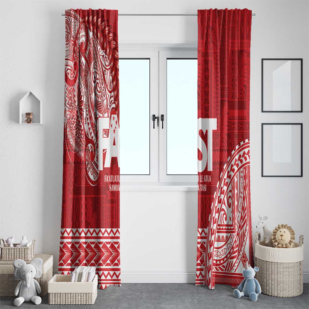 Samoa FAST Window Curtain Samoan Motif Patterns - Polynesian Pride