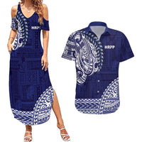 Samoa HRPP Couples Matching Summer Maxi Dress and Hawaiian Shirt Samoan Motif Patterns - Polynesian Pride