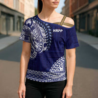 Samoa HRPP Cross Shoulder Shirt Samoan Motif Patterns - Polynesian Pride