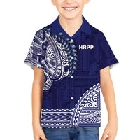 Samoa HRPP Family Matching Long Sleeve Bodycon Dress and Hawaiian Shirt Samoan Motif Patterns - Polynesian Pride