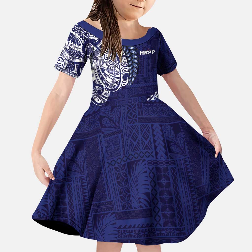 Samoa HRPP Family Matching Puletasi and Hawaiian Shirt Samoan Motif Patterns - Polynesian Pride