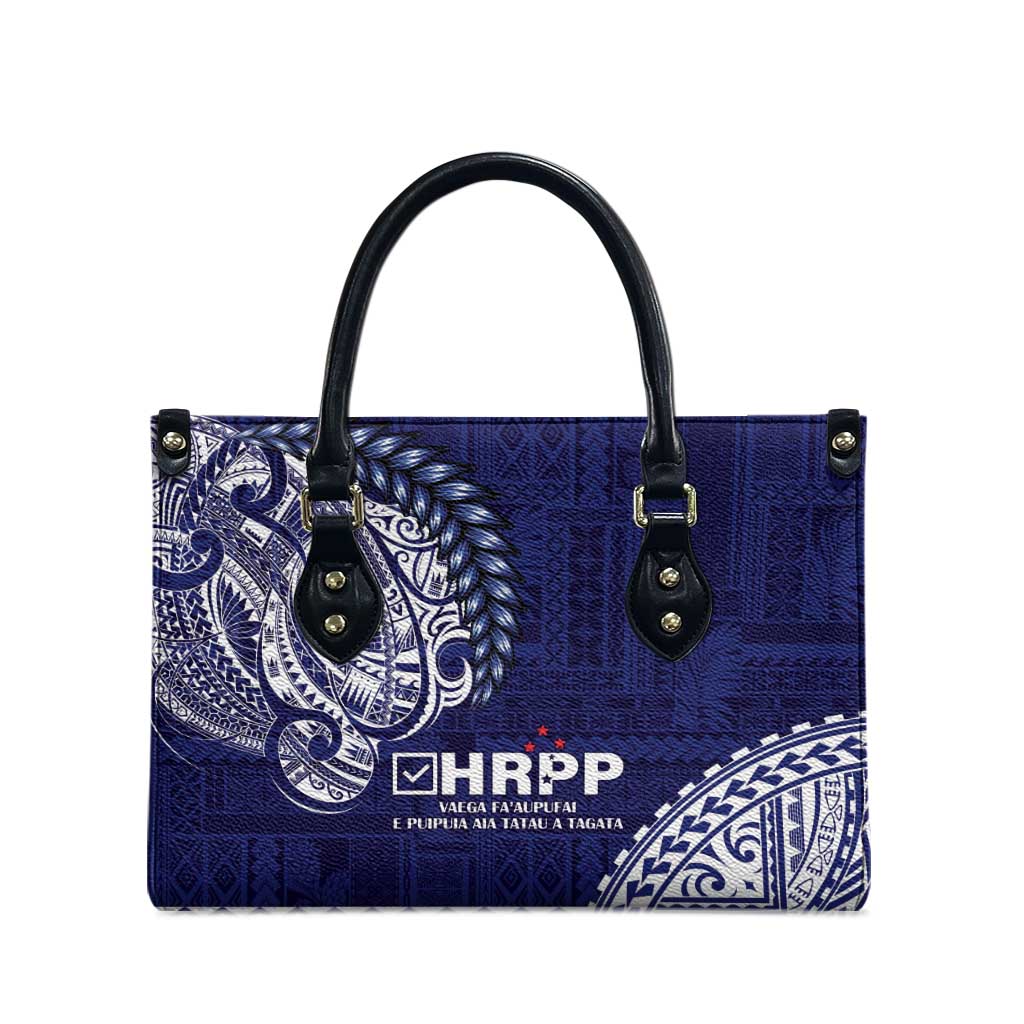 Samoa HRPP Leather Bag Samoan Motif Patterns - Polynesian Pride