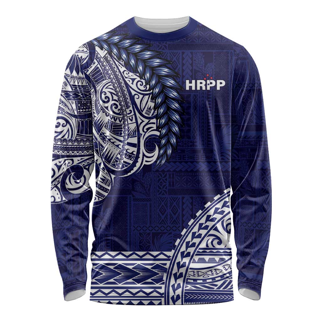 Samoa HRPP Long Sleeve Shirt Samoan Motif Patterns - Polynesian Pride