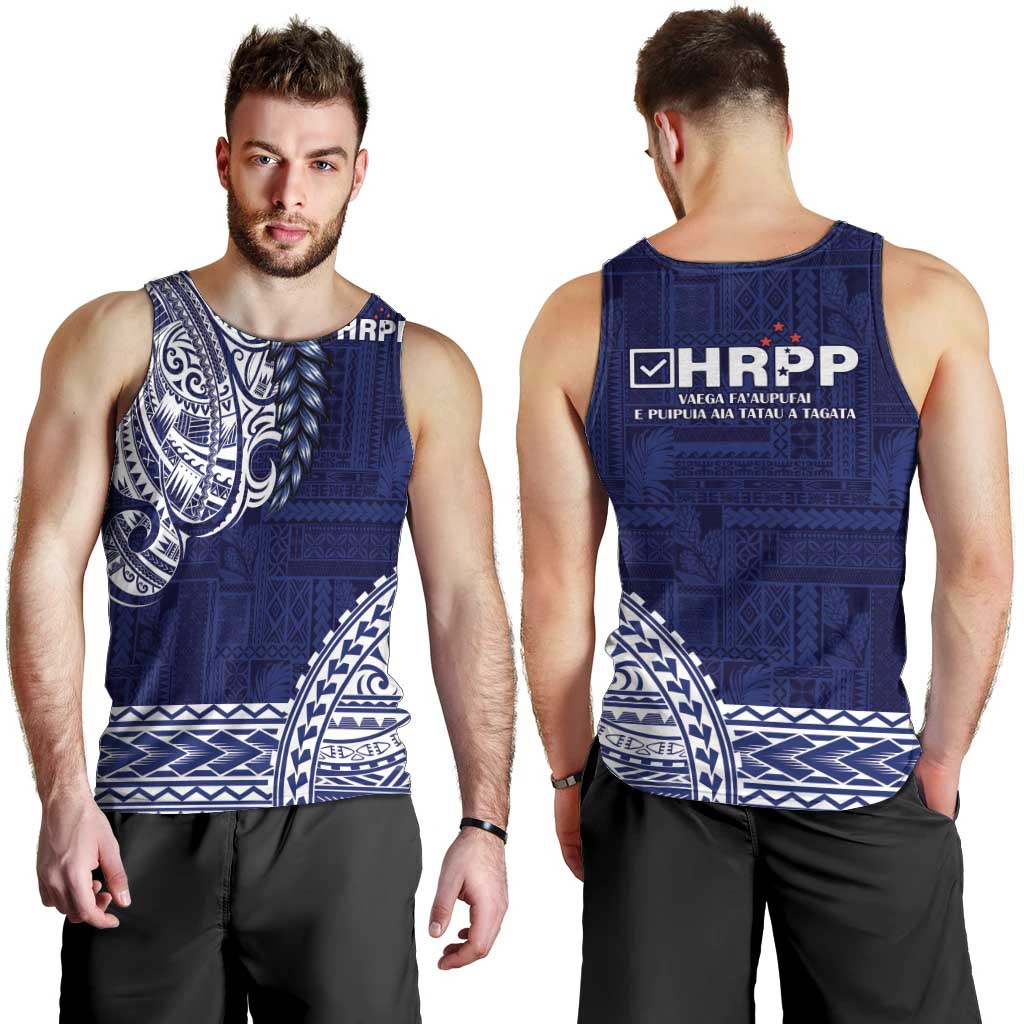 Samoa HRPP Men Tank Top Samoan Motif Patterns - Polynesian Pride