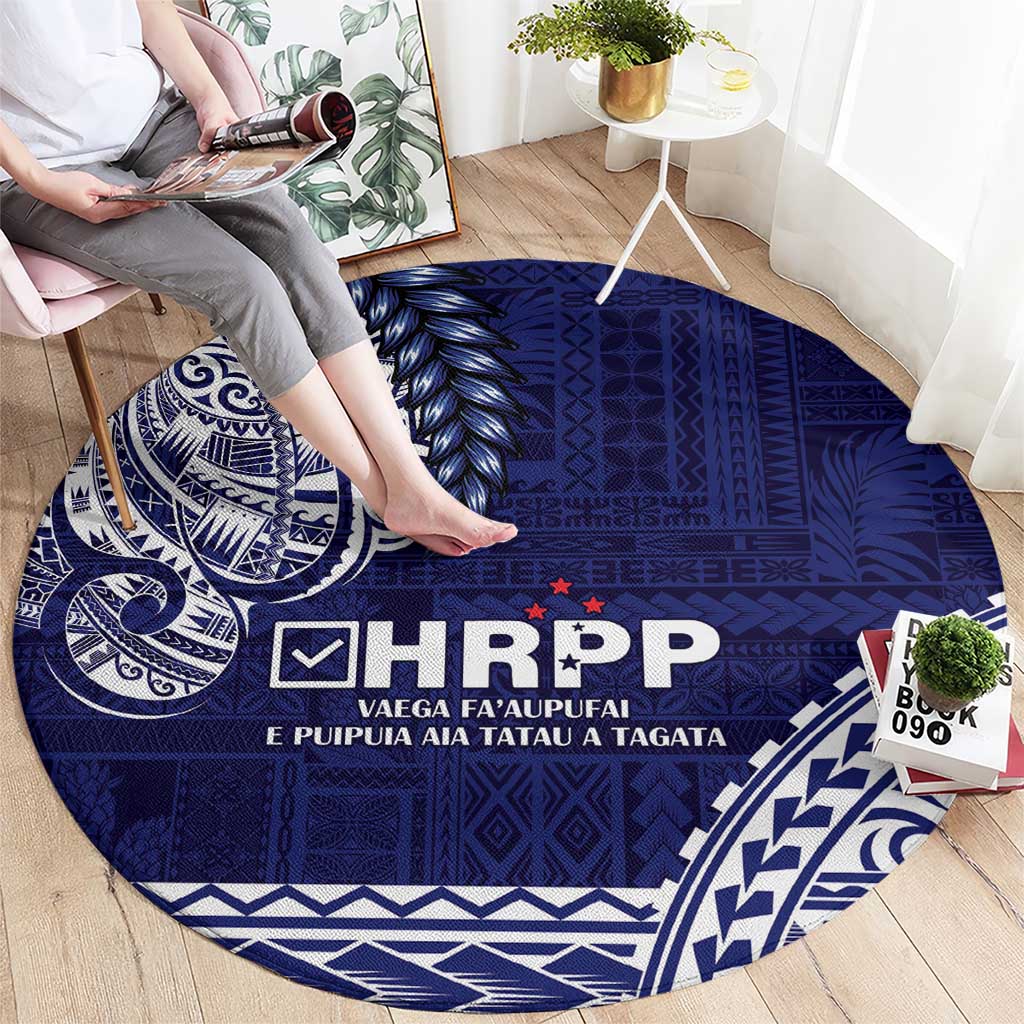Samoa HRPP Round Carpet Samoan Motif Patterns - Polynesian Pride