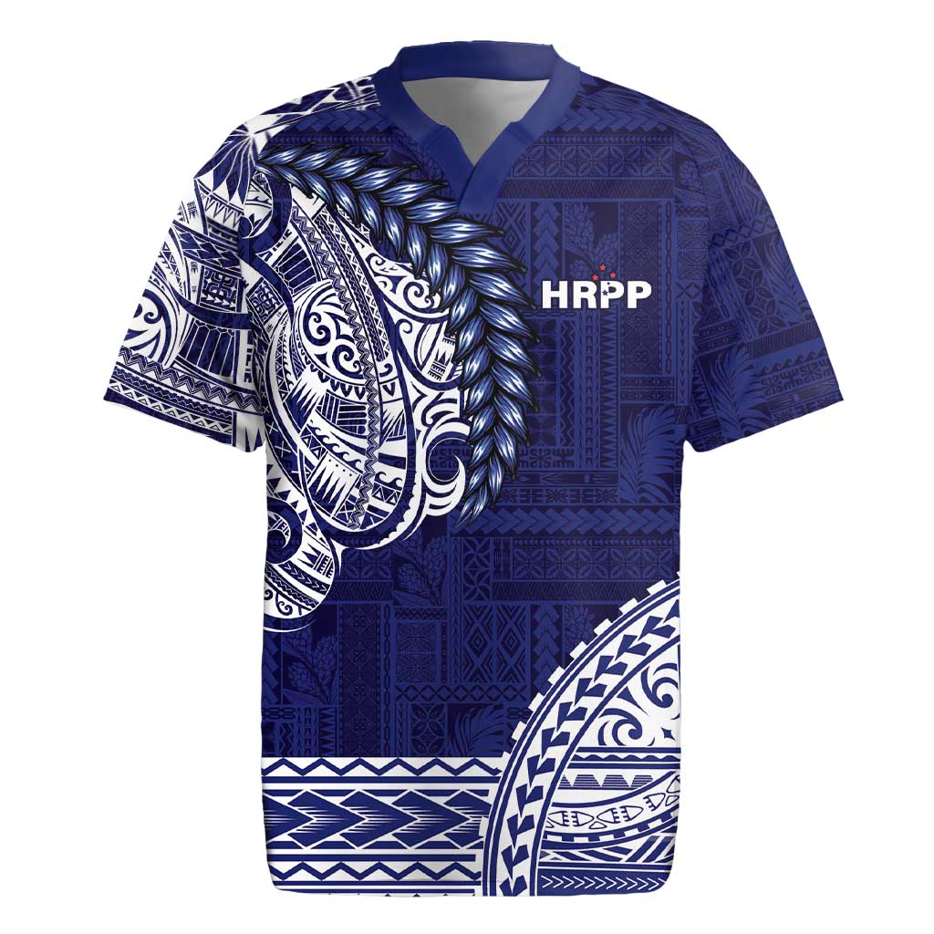 Samoa HRPP Rugby Jersey Samoan Motif Patterns - Polynesian Pride
