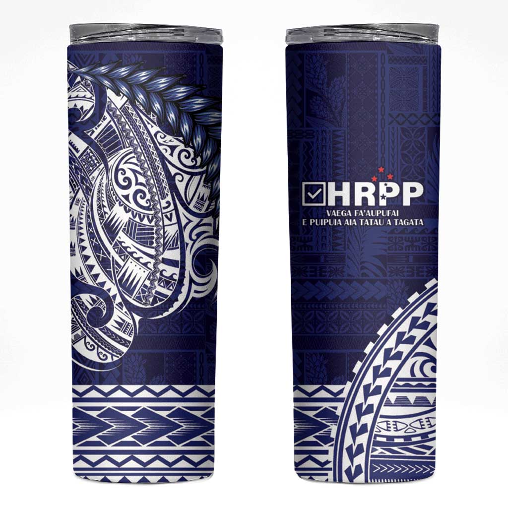 Samoa HRPP Skinny Tumbler Samoan Motif Patterns - Polynesian Pride