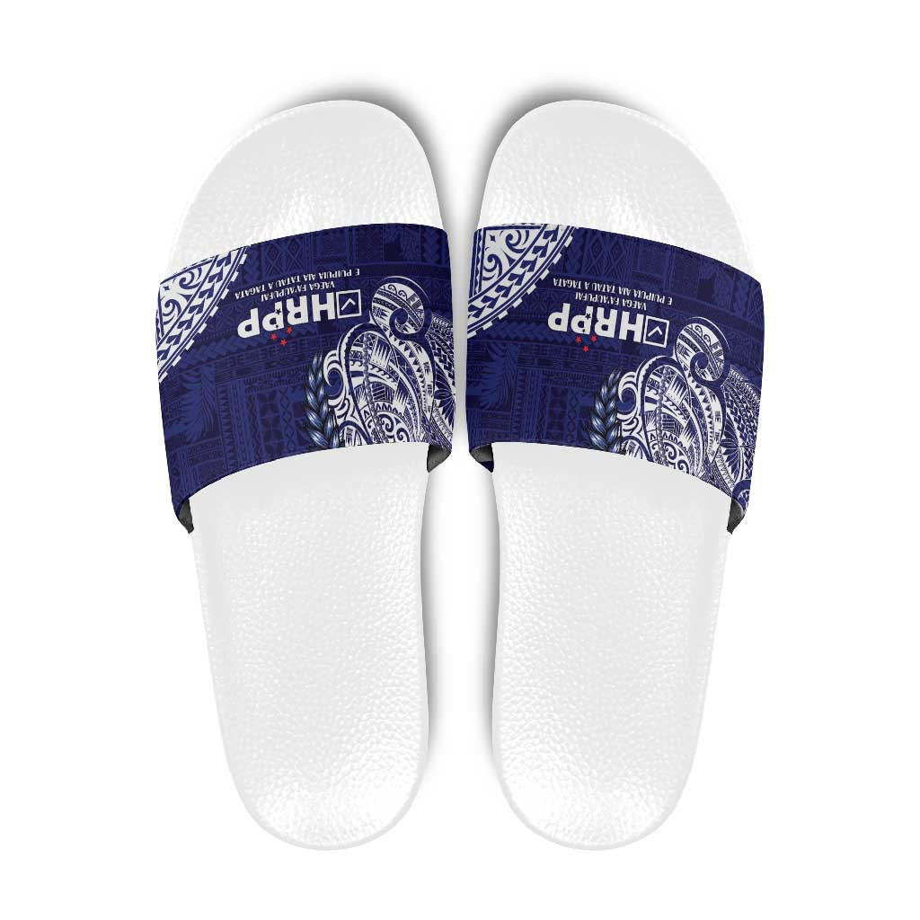 Samoa HRPP Slide Sandals Samoan Motif Patterns - Polynesian Pride
