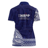 Samoa HRPP Women Polo Shirt Samoan Motif Patterns - Polynesian Pride