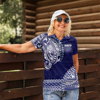 Samoa HRPP Women Polo Shirt Samoan Motif Patterns - Polynesian Pride