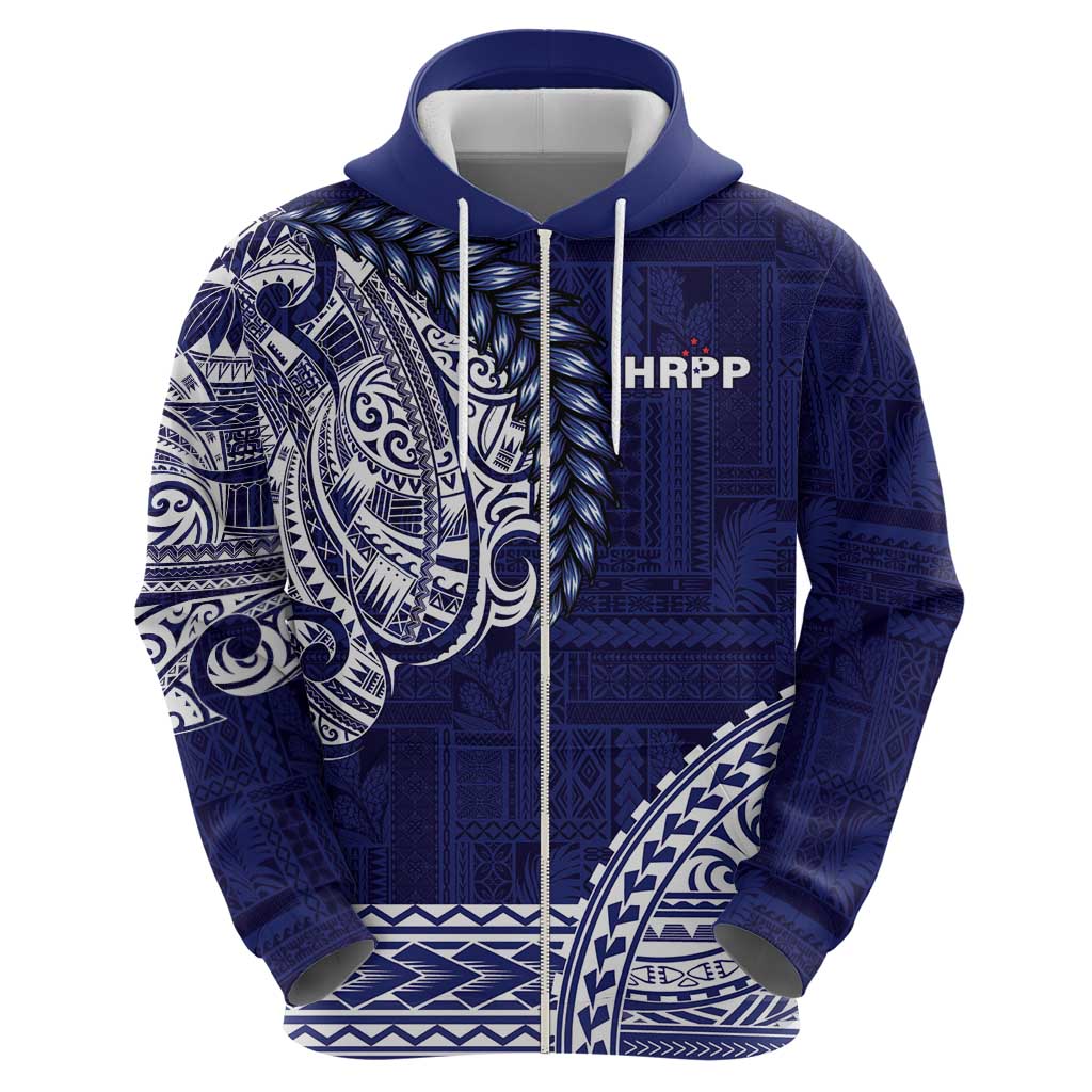 Samoa HRPP Zip Hoodie Samoan Motif Patterns - Polynesian Pride