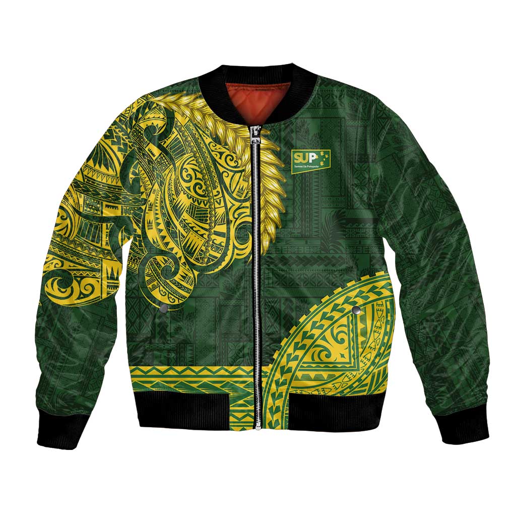 Samoa SUP Bomber Jacket Samoan Motif Patterns - Polynesian Pride