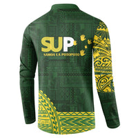 Samoa SUP Button Sweatshirt Samoan Motif Patterns - Polynesian Pride