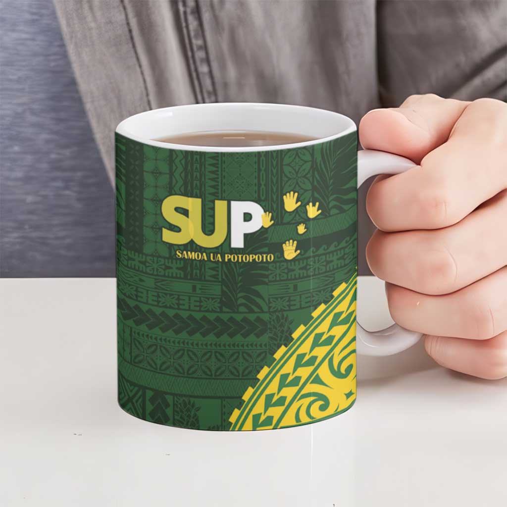 Samoa SUP Ceramic Mug Samoan Motif Patterns - Polynesian Pride