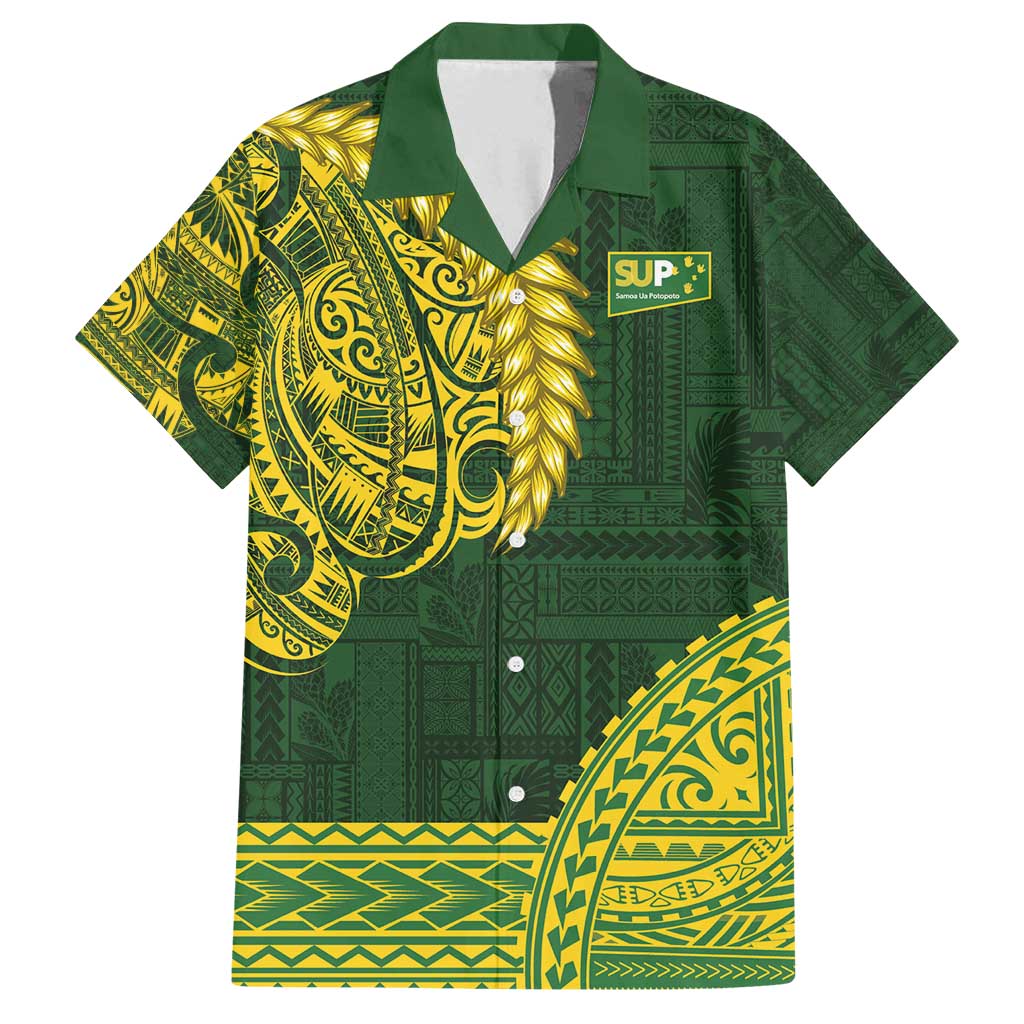 Samoa SUP Family Matching Puletasi and Hawaiian Shirt Samoan Motif Patterns - Polynesian Pride