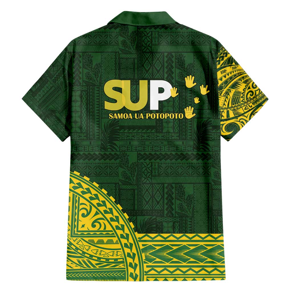 Samoa SUP Family Matching Puletasi and Hawaiian Shirt Samoan Motif Patterns - Polynesian Pride