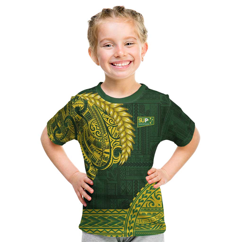 Samoa SUP Kid T Shirt Samoan Motif Patterns - Polynesian Pride