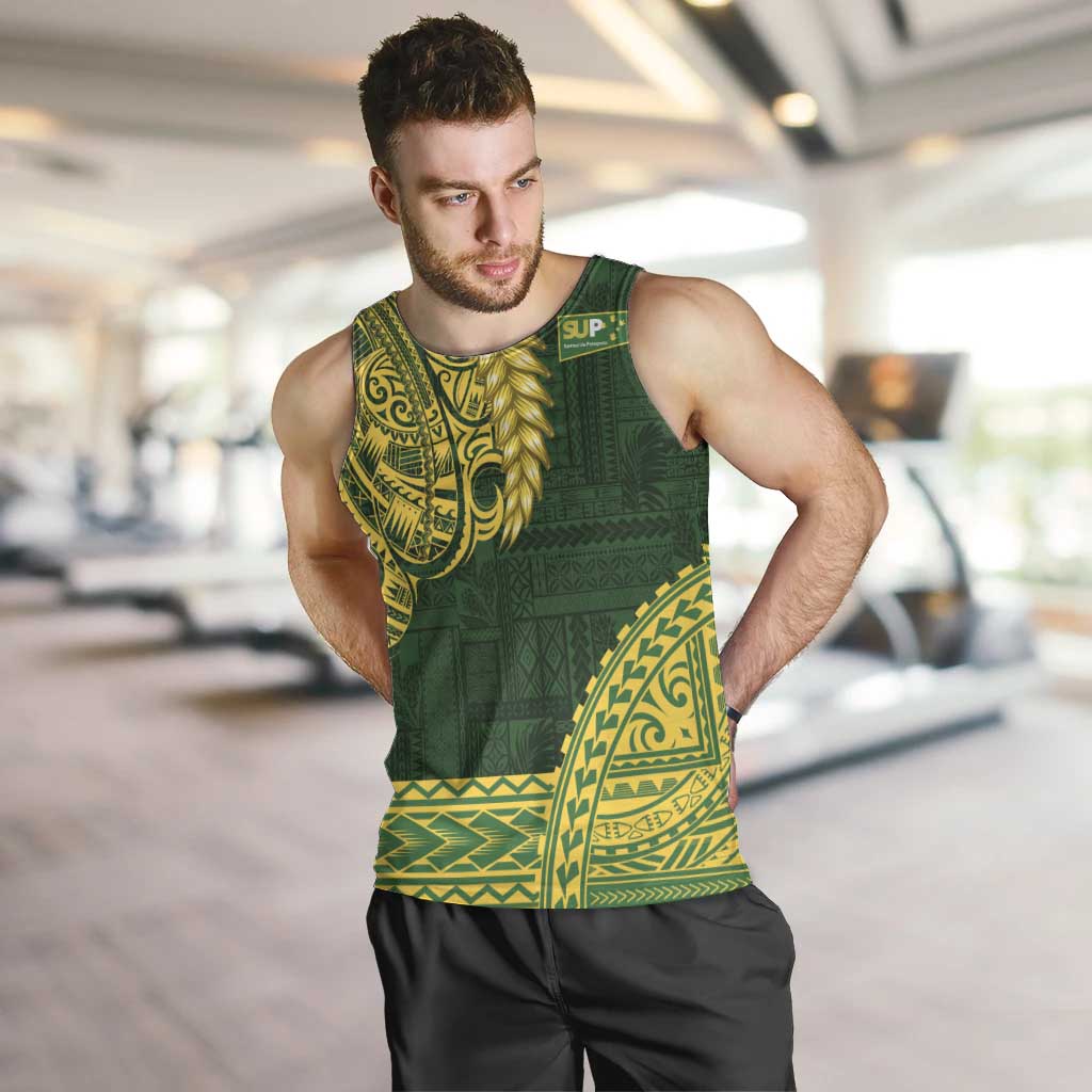 Samoa SUP Men Tank Top Samoan Motif Patterns - Polynesian Pride