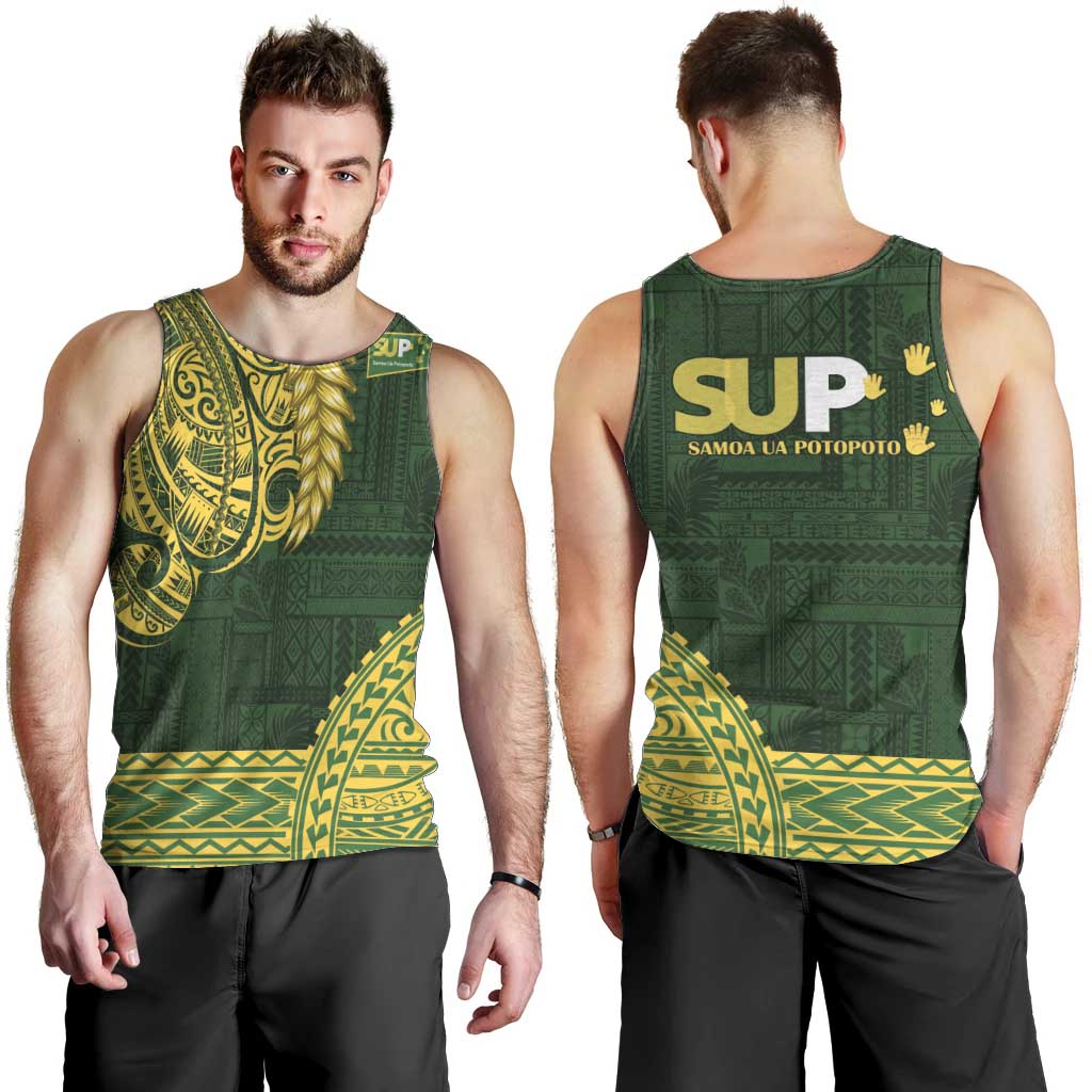 Samoa SUP Men Tank Top Samoan Motif Patterns - Polynesian Pride
